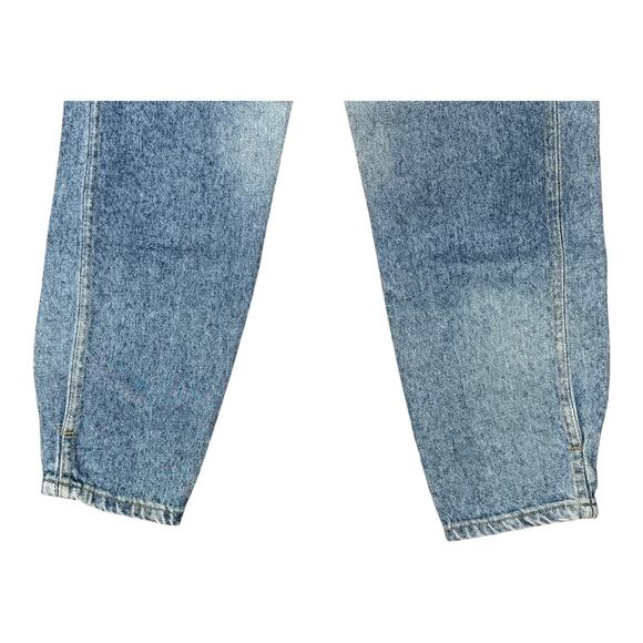 Vintage 80s Lee Denim Women 10 Med Mom Jeans High Rise Tapered Acid Wash Pleated - Picture 10 of 11